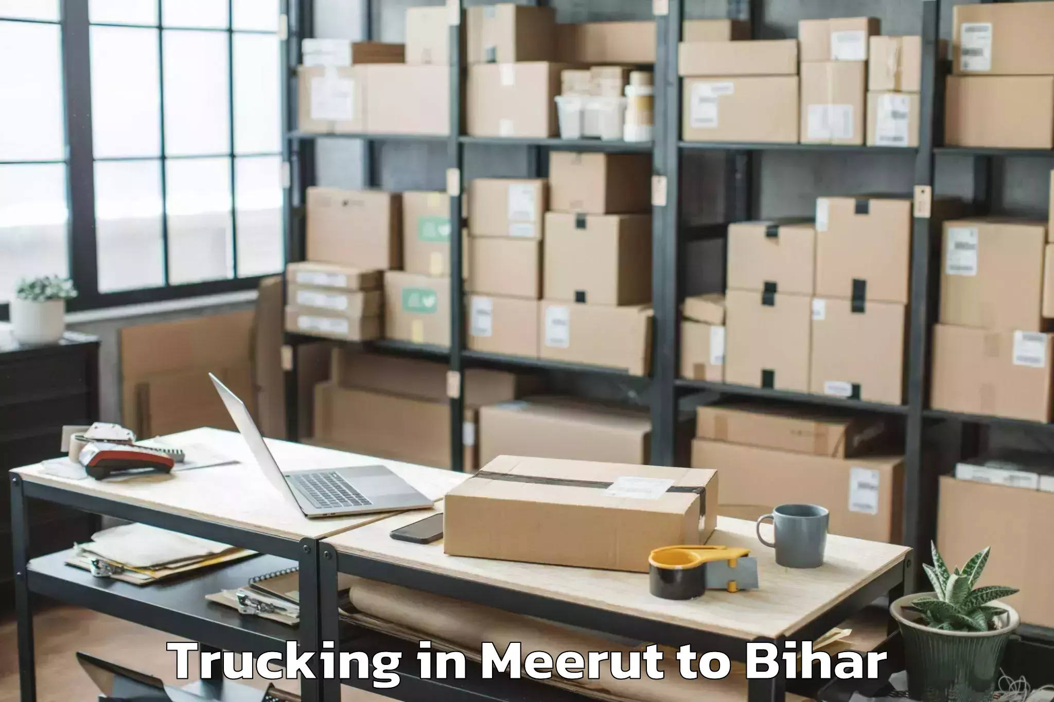 Easy Meerut to Simri Bakhtiarpur Trucking Booking